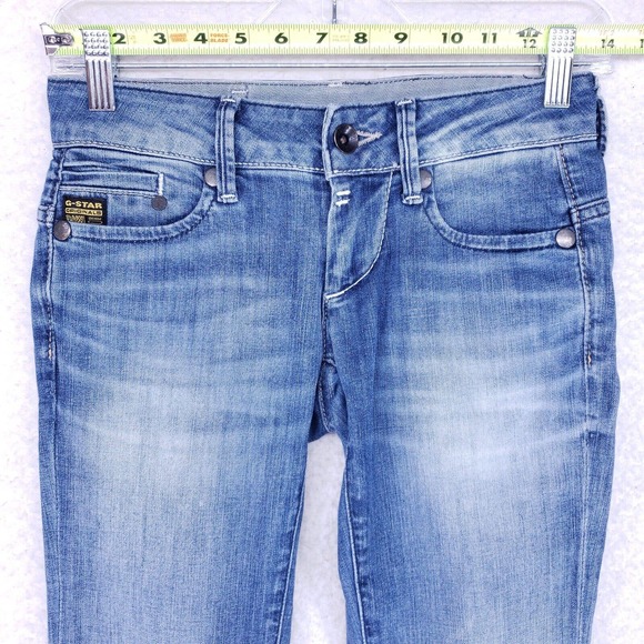 G-Star RAW Midge Straight Original Womens Size 25 Low Rise Soft Denim Pants - Picture 2 of 10